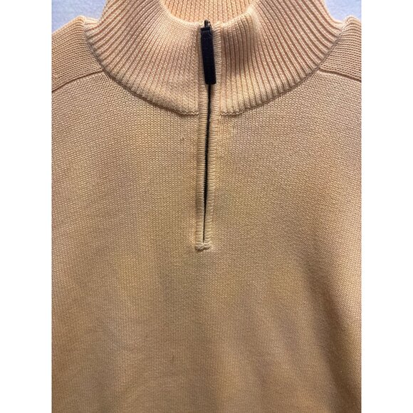 Vineyard Vines XL Yellow Half-Zip Sweater By Shep & Ian 100% Cotton Ribbed Colla - Picture 3 of 13